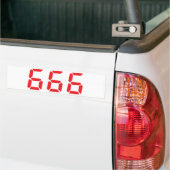 Autocollant De Voiture 666 numéros de réveil (Sur camion)