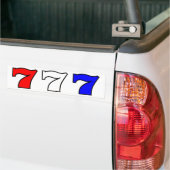 Autocollant De Voiture 777 blancs rouges et bleus (Sur camion)