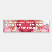 Autocollant De Voiture 7 Mots Pour Un Mariage Long Et Heureux (Devant)