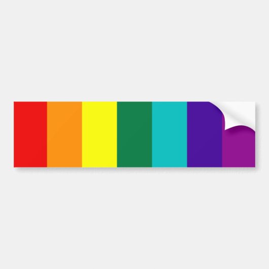 Autocollant De Voiture 7 Stripes Rainbow Gay Pride Flag Bumper Sticker (Devant)