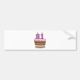 Autocollant De Voiture 81 ans sur le gâteau d'anniversaire