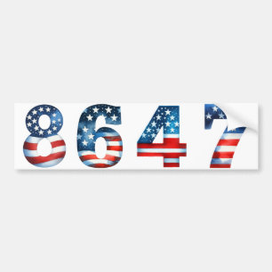 AUTOCOLLANT DE VOITURE 8647 ANTI TRUMP PRO DEMOCRACY