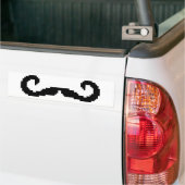 Autocollant De Voiture 8 Bit Pixel Handlebar Moustache (Sur camion)