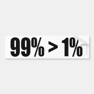 Autocollant De Voiture 99% est plus grand que 1%