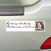 Autocollant De Voiture A couru dans mon ex l'autre jour (En voiture)