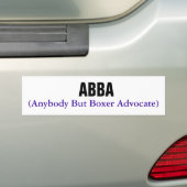 Autocollant De Voiture ABBA, (avocat de quiconque mais de boxeur) (En voiture)