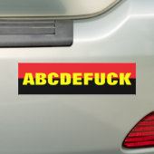 AUTOCOLLANT DE VOITURE ABC (En voiture)