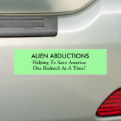 Autocollant De Voiture ABDUCTIONS ÉTRANGÈRES, aidant à sauver l'Amérique, (En voiture)