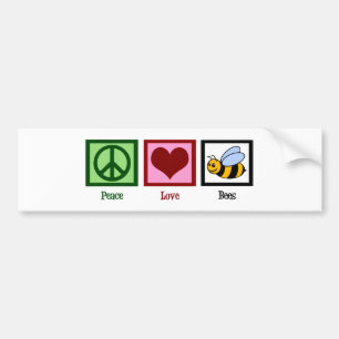 Autocollant De Voiture Abeilles d'amour de paix