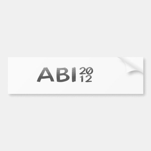 AUTOCOLLANT DE VOITURE ABI 2012 (Devant)