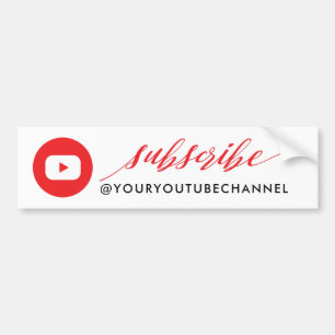 Autocollant De Voiture Abonnez-vous à Modern YouTube Social Media