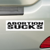 AUTOCOLLANT DE VOITURE ABORTION SUCKS (En voiture)