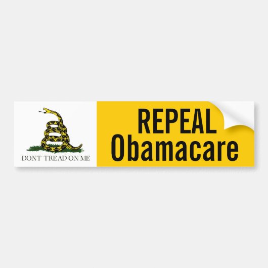 Autocollant De Voiture Abrogation Obamacare (Devant)