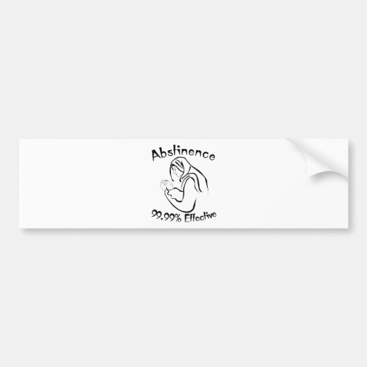 Autocollant De Voiture Abstinence 99,99% efficace (Devant)