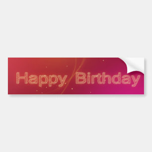 Autocollant De Voiture Abstrait Joyeux anniversaire - Sticker pare-chocs