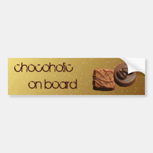 Autocollant De Voiture accro du chocolat à bord