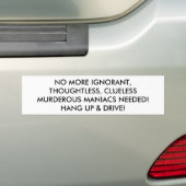 AUTOCOLLANT DE VOITURE ACCROCHEZ LA COMMANDE : PAS PLUS DE FOUS (En voiture)