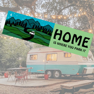 Autocollant De Voiture ACCUEIL EST L'ENDROIT OÙ VOUS PARK IT Vanlife Camp