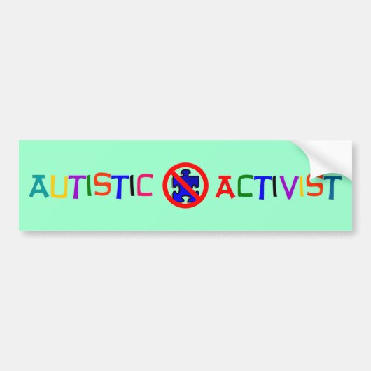 Autocollant De Voiture Activiste autiste (Devant)