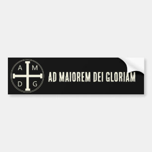 Autocollant De Voiture Ad maiorem Dei gloriam