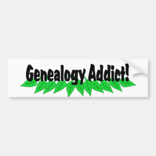 Autocollant De Voiture Addict de généalogie