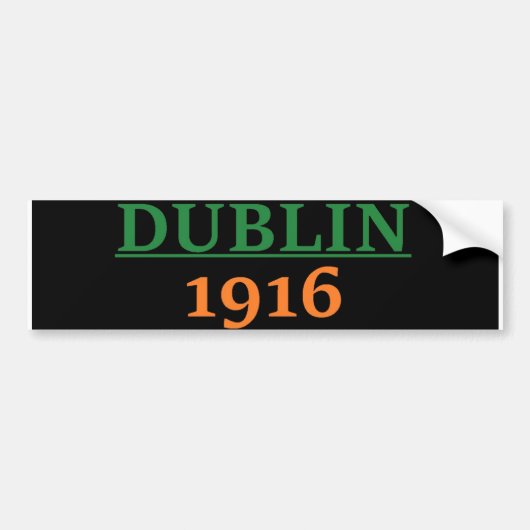 Autocollant De Voiture Adhésif pour pare-chocs 1916 de Dublin (Devant)