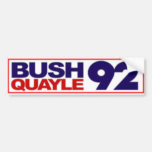 Autocollant De Voiture Adhésif pour pare-chocs 1992 de Bush Quayle