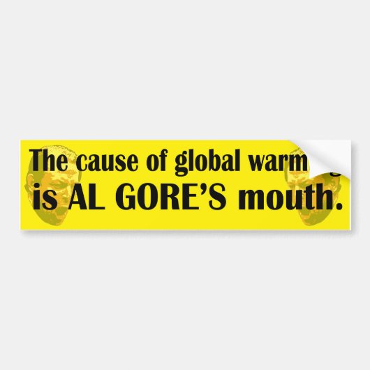 Autocollant De Voiture Adhésif pour pare-chocs 1 d'Al Gore (Devant)