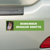 Autocollant De Voiture Adhésif pour pare-chocs #1 de Benazir Bhutto avec (En voiture)