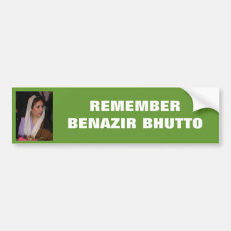 Autocollant De Voiture Adhésif pour pare-chocs #1 de Benazir Bhutto avec