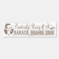 Adhésif pour pare-chocs 2008 de Barack