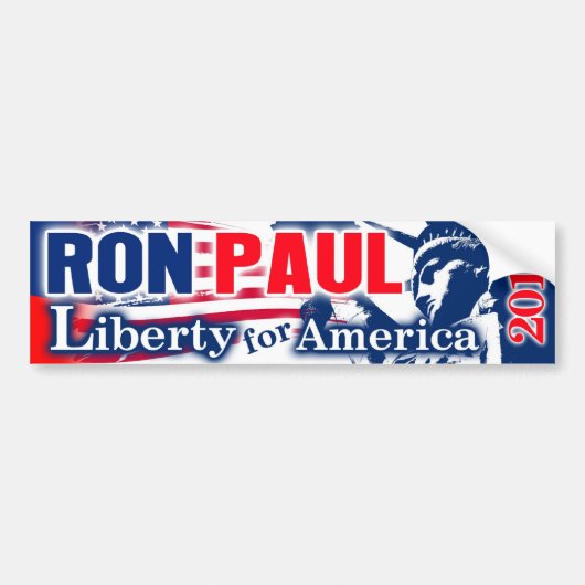 Autocollant De Voiture Adhésif pour pare-chocs 2012 de Ron Paul (Devant)