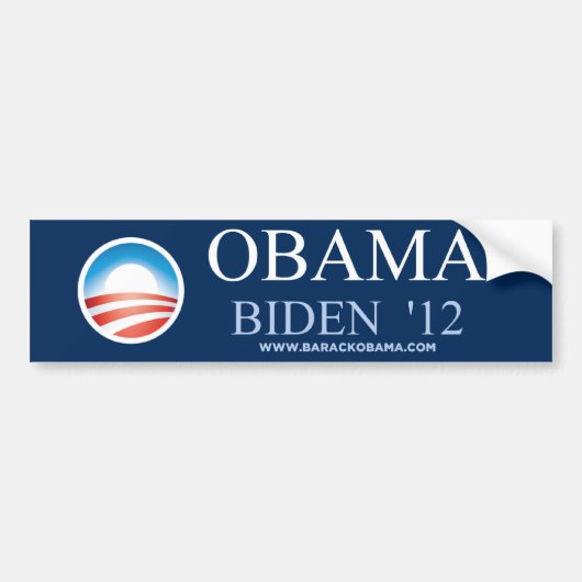 Autocollant De Voiture Adhésif pour pare-chocs 2012 d'Obama Biden (Devant)