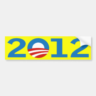 Autocollant De Voiture Adhésif pour pare-chocs 2012 jaune de Barack Obam