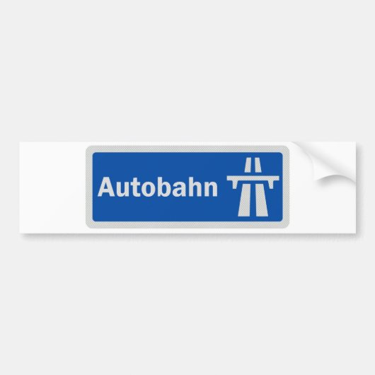 Autocollant De Voiture Adhésif pour pare-chocs allemand de signe de route (Devant)
