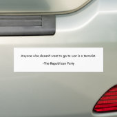 Autocollant De Voiture Adhésif pour pare-chocs Anti-Républicain (En voiture)