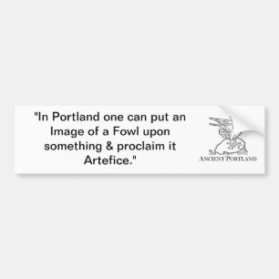 Autocollant De Voiture Adhésif pour pare-chocs antique de Portland