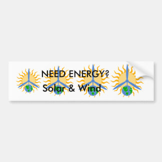 Autocollant De Voiture Adhésif pour pare-chocs au sujet d'ÉNERGIE solaire