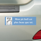 Autocollant De Voiture Adhésif pour pare-chocs bel français de pitbull (En voiture)