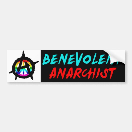 Autocollant De Voiture Adhésif pour pare-chocs bienveillant d'anarchiste (Devant)