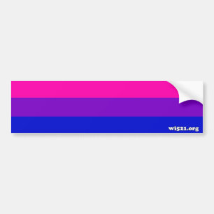 Autocollant De Voiture Adhésif pour pare-chocs bisexuel de drapeau de