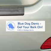 Autocollant De Voiture Adhésif pour pare-chocs bleu de Démocrate de chien (En voiture)