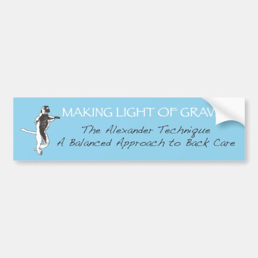 Autocollant De Voiture Adhésif pour pare-chocs bleu de lémur (Devant)