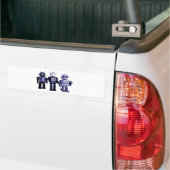 Autocollant De Voiture adhésif pour pare-chocs bleu de robots (Sur camion)