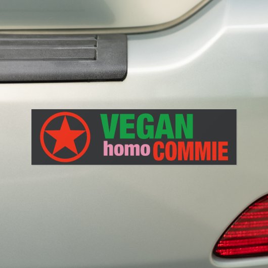 Autocollant De Voiture Adhésif pour pare-chocs coco homo végétalien (En voiture)