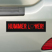 Autocollant De Voiture Adhésif pour pare-chocs "d'amant de Hummer" (En voiture)