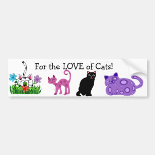 Autocollant De Voiture Adhésif pour pare-chocs d'amoureux des chats