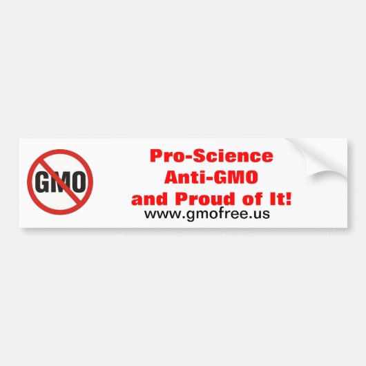 Autocollant De Voiture Adhésif pour pare-chocs d'Anti-GMO de la (Devant)