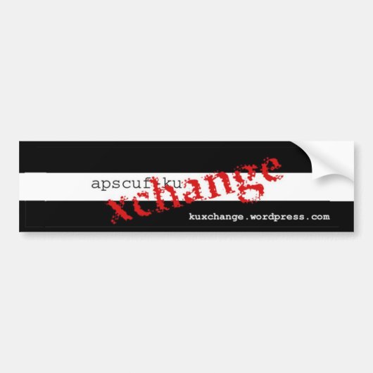 Autocollant De Voiture Adhésif pour pare-chocs d'APSCUF-KU XChange (Devant)
