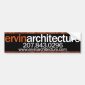 Autocollant De Voiture Adhésif pour pare-chocs d'architecture d'Ervin (Devant)